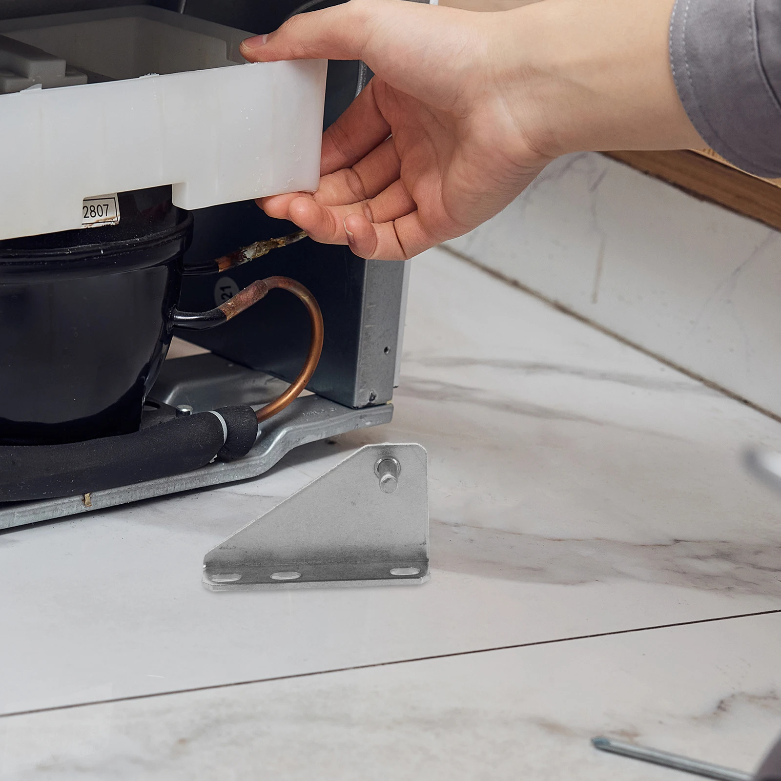 Bisagras de puerta de refrigerador de acero inoxidable, piezas de repuesto resistentes para puerta de congelador, accesorios de bisagra, Hardware, 2 uds.