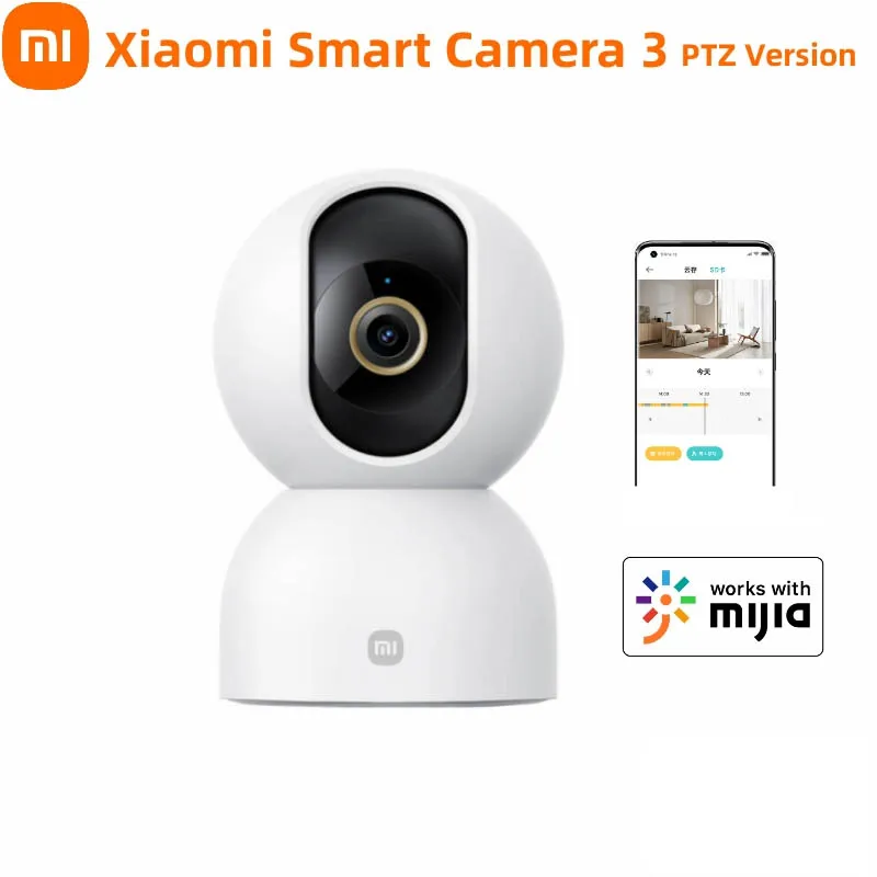 

Xiaomi Smart Camera 3 PTZ Edition 3K Full Color Bidirectional Speech 5 Megapixels 360° View Work Infrared Night Vision
