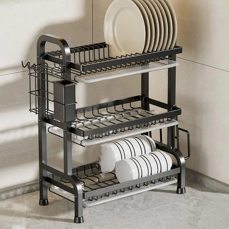 Kitchen Sink Storage Rack Sink Organizers Kitchen Cabinet Faucet Sponge Holder Space Saving Stable Kitchen Drying Rack Sink