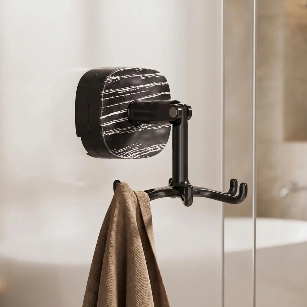 Suction Cup Swivel Hook 360 Degree Rotation And Telescopic Design Hook No Drill Vacuum Wall Hook for Kitchen Bathroom