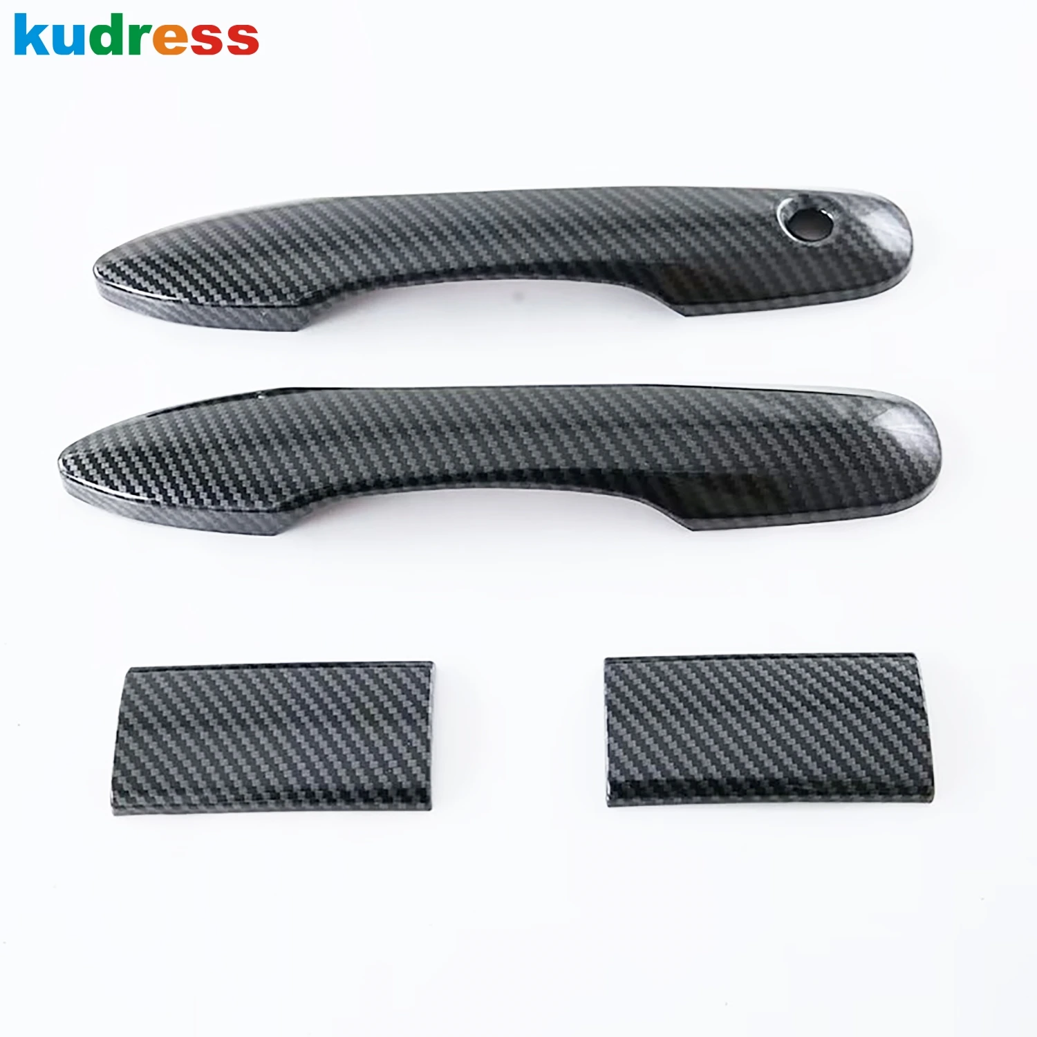 For Toyota HiAce Granvia Commuter 2019-2021 2022 2023 2024 Carbon Fiber Car Side Door Handle Catch Cap Cover Trim Accessories