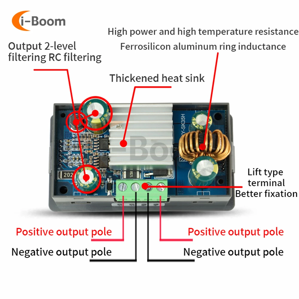 Napięcie regulowane zasilacz regulowany DC-DC Buck Boost Converter CC CV stały prąd 0.6-30V 4A 5V 12V 24V moduł zasilania