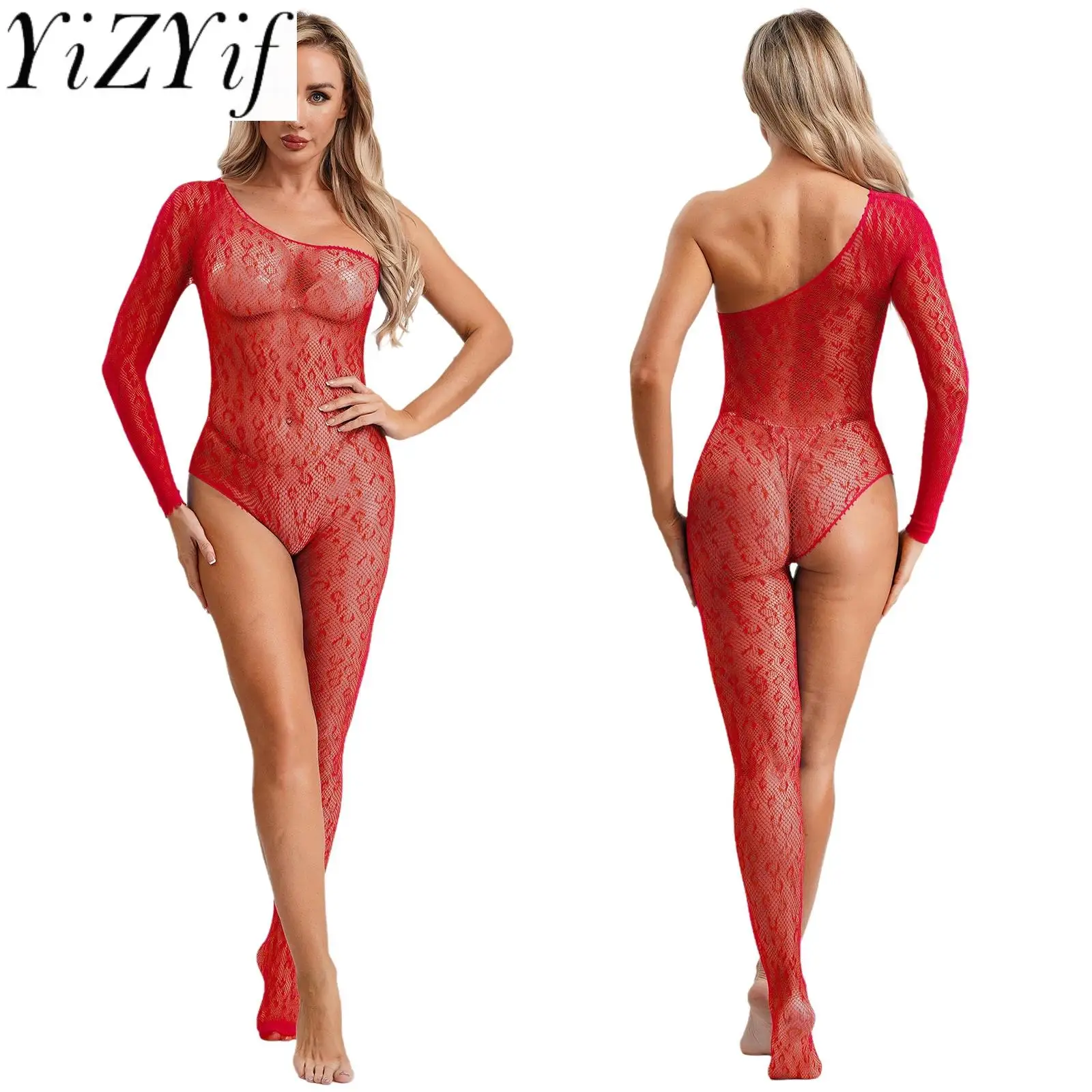 

Women Lingerie Fishnet Body-stockings Pantyhose Erotic See Through Stretchy Bodysuit for Lingerie Couple's Temptation Nightwear