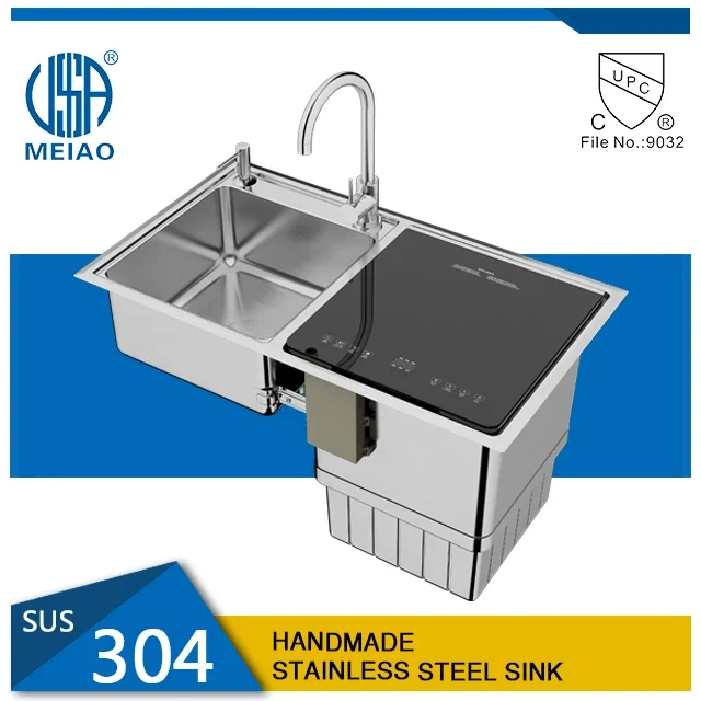 딥 304 스테인리스 스틸 자동 세척 싱크, 우수한 품질