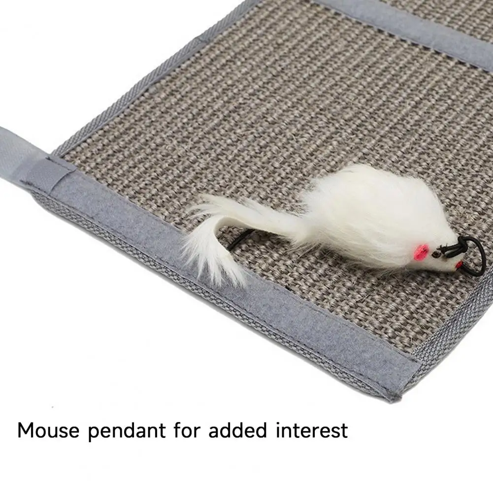 Easy Install Cat Scratcher Natural Sisal Cat Scratcher Pad with Mouse Toy for Furniture Legs Nail for Table for Cats