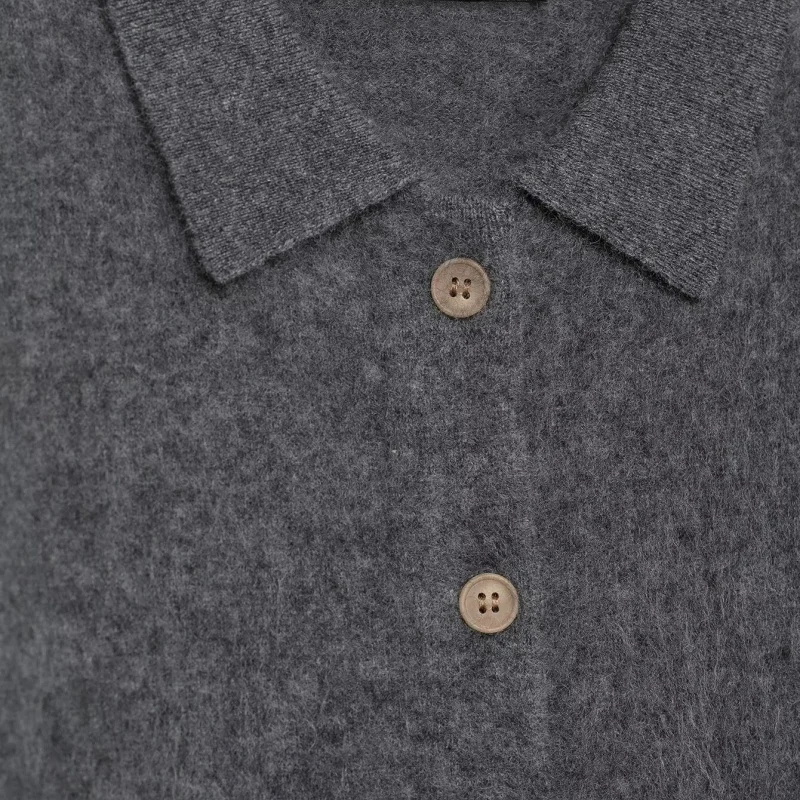 الرجعية التلبيب خمسة أرباع Sve محبوك سترة مفتوحة المرأة فضفاضة التخسيس سترة Jaet عميق ey الخريف الشتاء جديد Sle