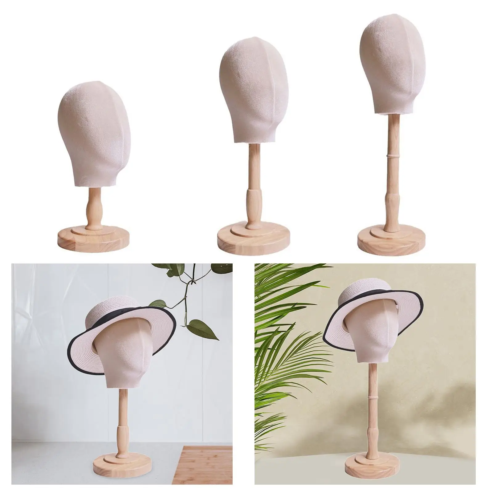 

Wig Display Head Stand Hat Rack Hat Display for Cosmetology Hairdressing Trainin