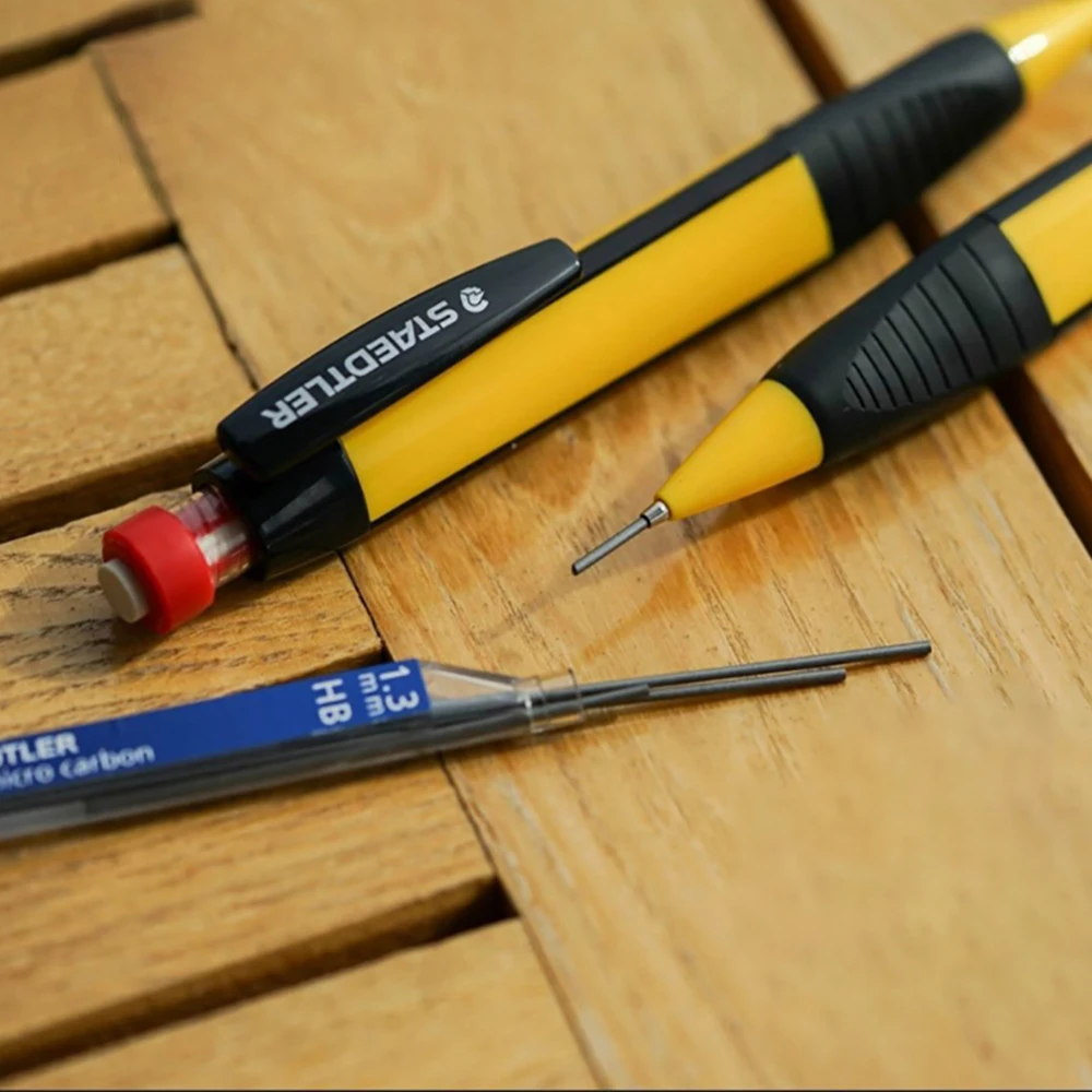 STAEDTLER Mechanical Pencil 771 Triangular Pencil Drawing Design Writing Painting 1.3mm Anti-slip Rubber Grip School Supplies