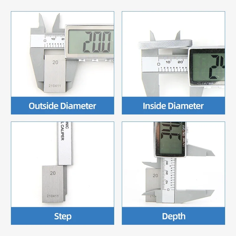 Digital Caliper Electronic Plastic Calipers Vernier Measuring Tools Carpentry Tool Ruler Large Screen Pachometer Digital Caliber