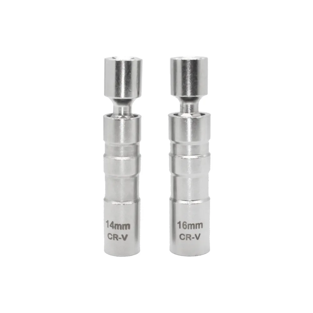 14mm / 16mm Car Spark Plug Sleeve Removal Repair Tool 360-degree Rotatable Universal Joint Socket Tools