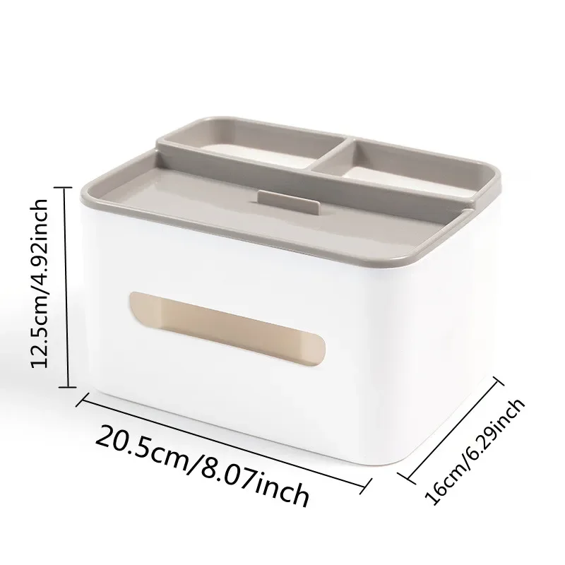 1 PC All-in-one Tissue Box Napkin Holder Remote Control Storage Desk Organizer Home Desktop Tissue Box Multifunctional Organizer