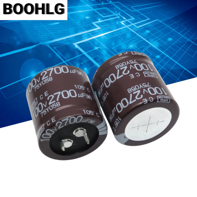 

2PCS Black Diamond Capacitor 100V 2700UF 30X30 CE 105 Degrees Replacement 100V 2200UF