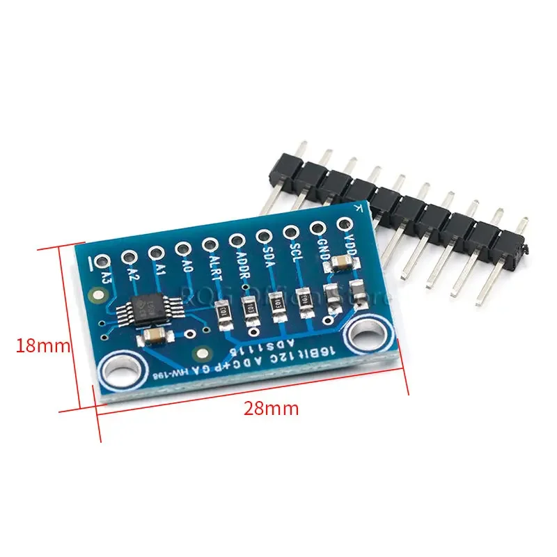 16 бит I2C ADS1115 модуль ADC 4 канала с усилителем Pro для Arduino RPi
