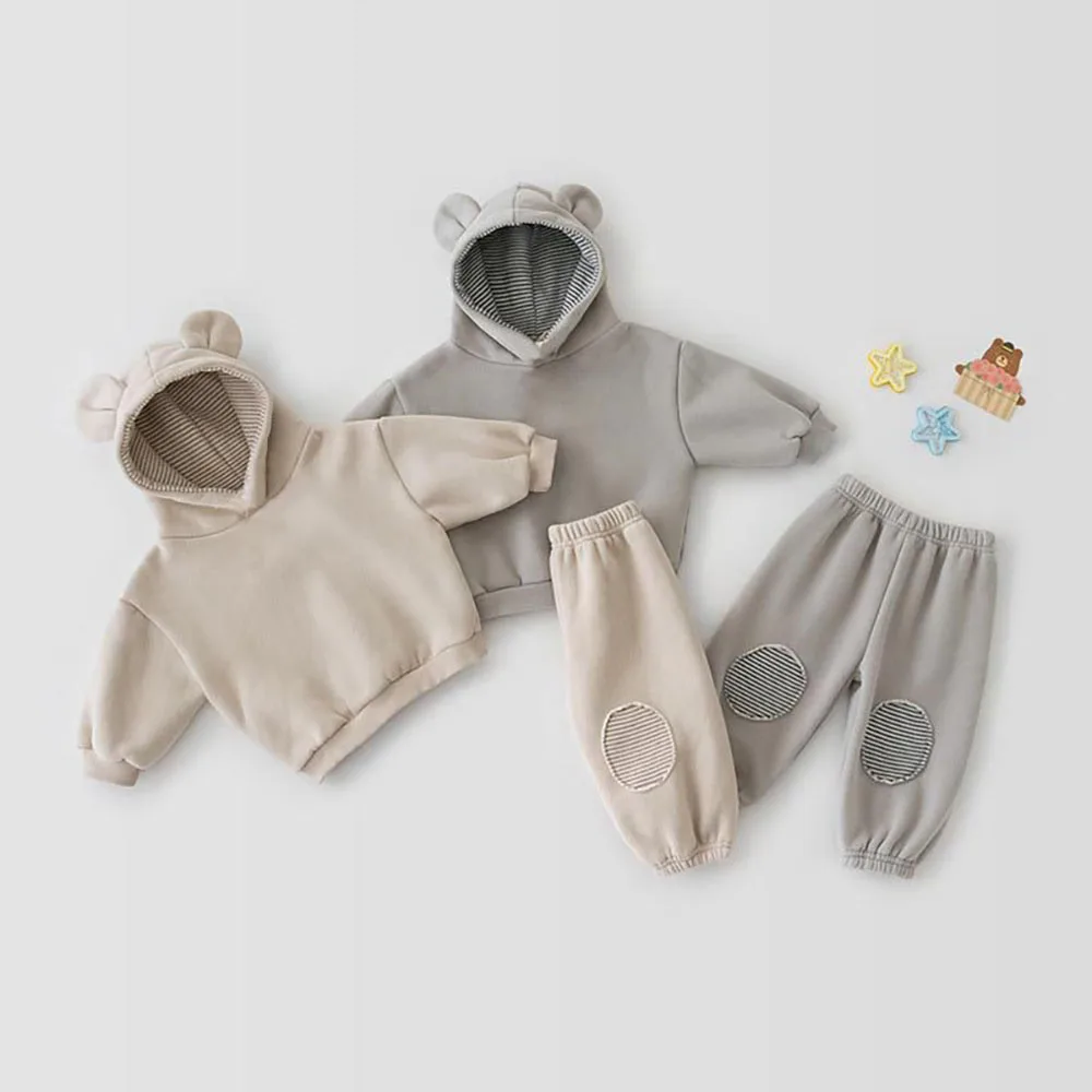 

Children'S Clothing Infants Boys Girl Sets 2024 Autumn Winter Newborn Baby Sports Suit Long Sleeve Hoodies 2pcs Outfit For Kid