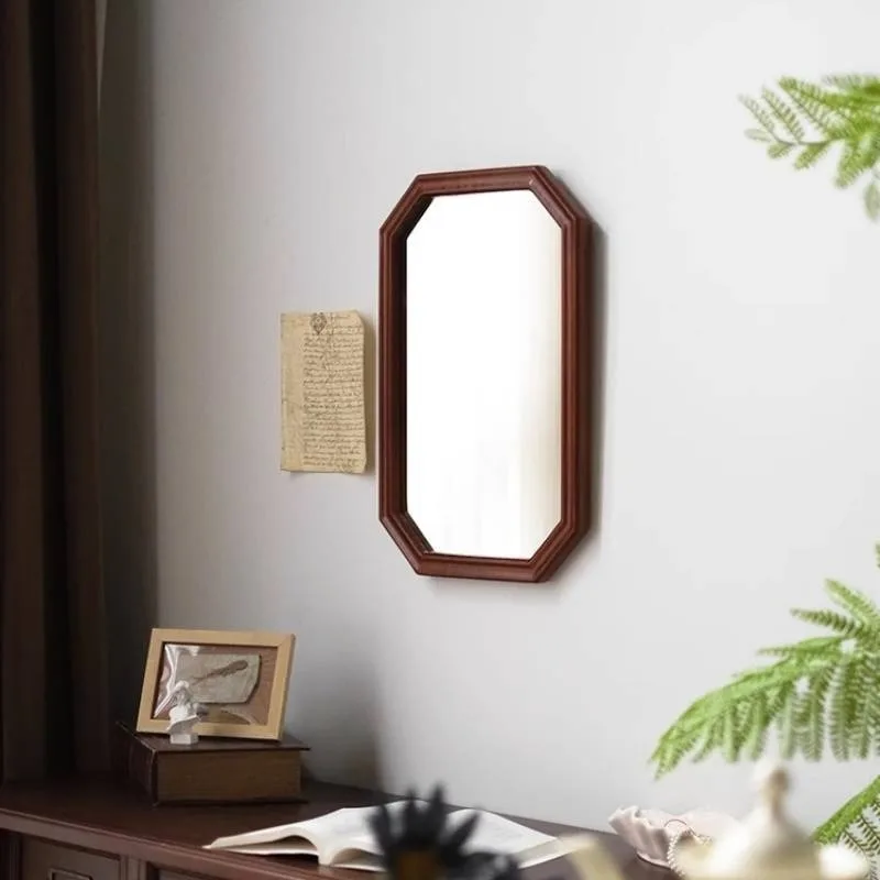 Portable Wall Decorative Mirrors Vintage Classic Table Standing Make Up Mirror Living Room Compact Espelho Bedroom Stuff