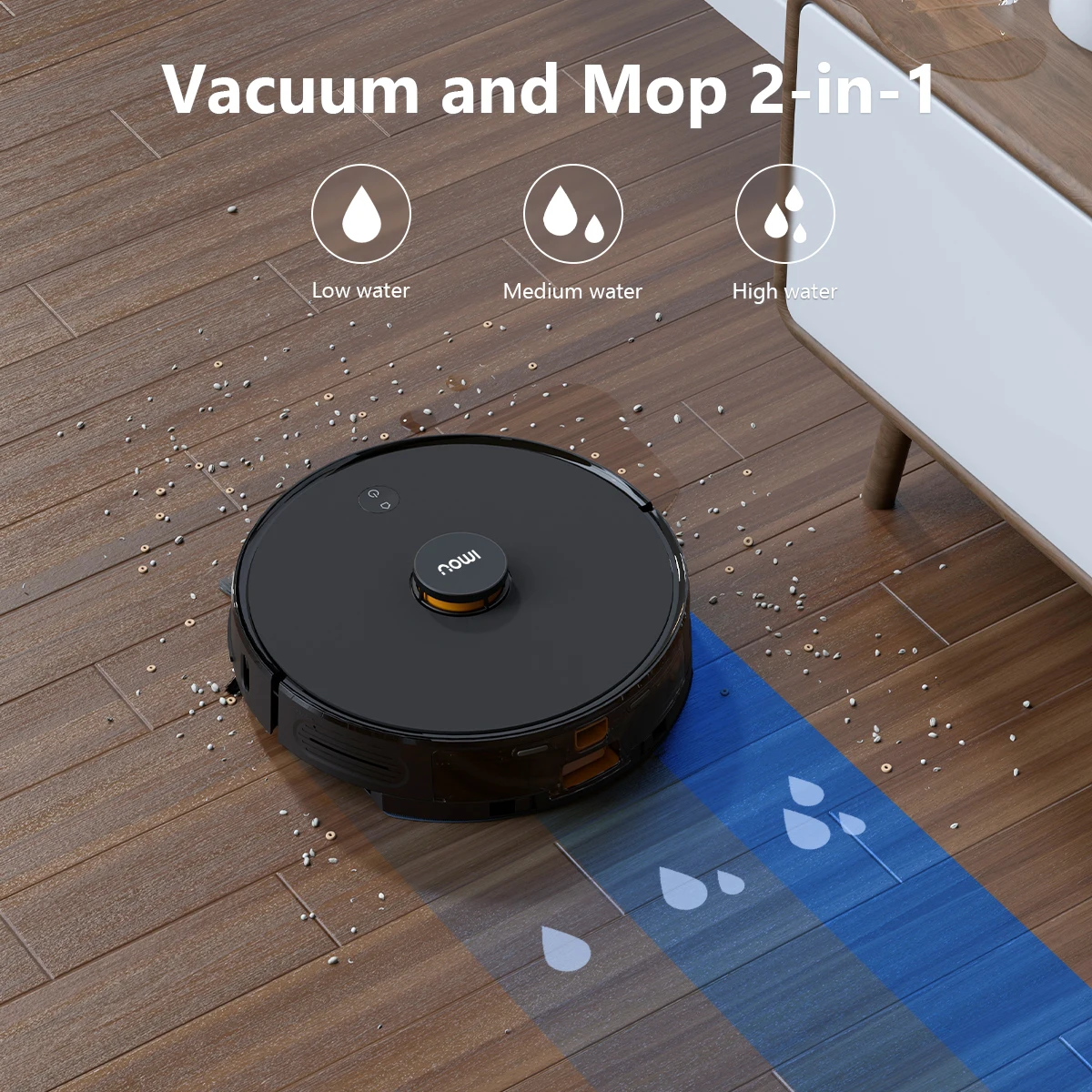 [Remis à neuf] Imou-Robot aspirador L11 Pro Max, mopa con estación de vaciado automático de 3L, 4500Pa, 3 en 1, navegación LiDAR con múltiples mapas