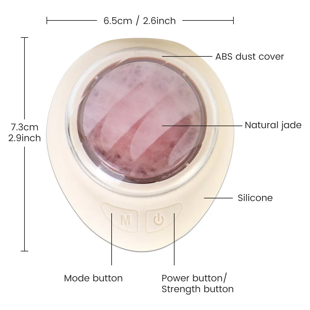 Dispositivo elettrico per il sollevamento del viso in giada Photon Ringiovanimento della pelle Massaggiatore per il viso Cura della bellezza del viso Macchina per il massaggio del rafforzamento della pelle