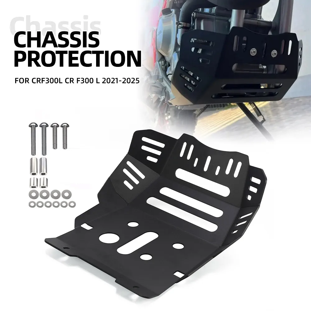 For HONDA CRF300L CR F300 L 2021-2022-2023-2024 2025 Engine Protection Cover Chassis Under Guard Skid Plate Belly Pan Protector