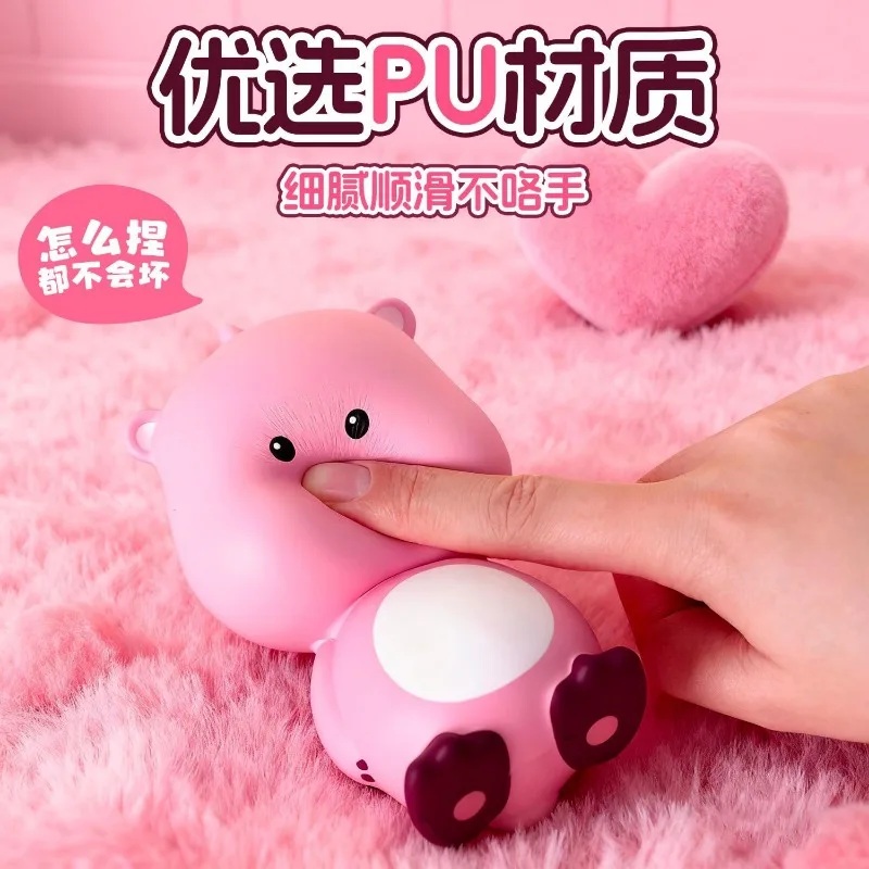 Cute beaver Loopy pink slow rebound stress relief toy cartoon anime peripheral character doll squeeze desk ornament decoration