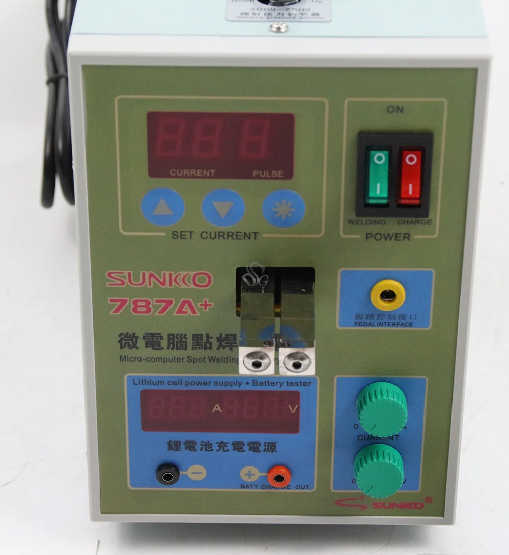 Sunkko 787A+ 220V Battery Spot Welder Pulse Welding Machine for 18650 Lithium-ion Battery Packs 0.05 - 0.2 mm