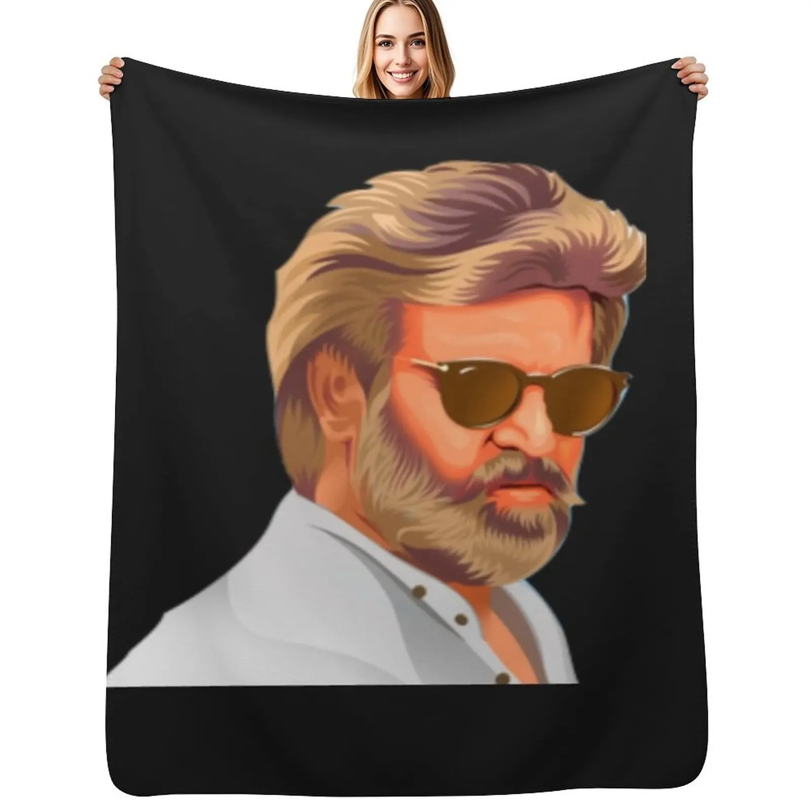

Rajini superstar Throw Blanket Soft Plush Blanket as Housewarming Gift