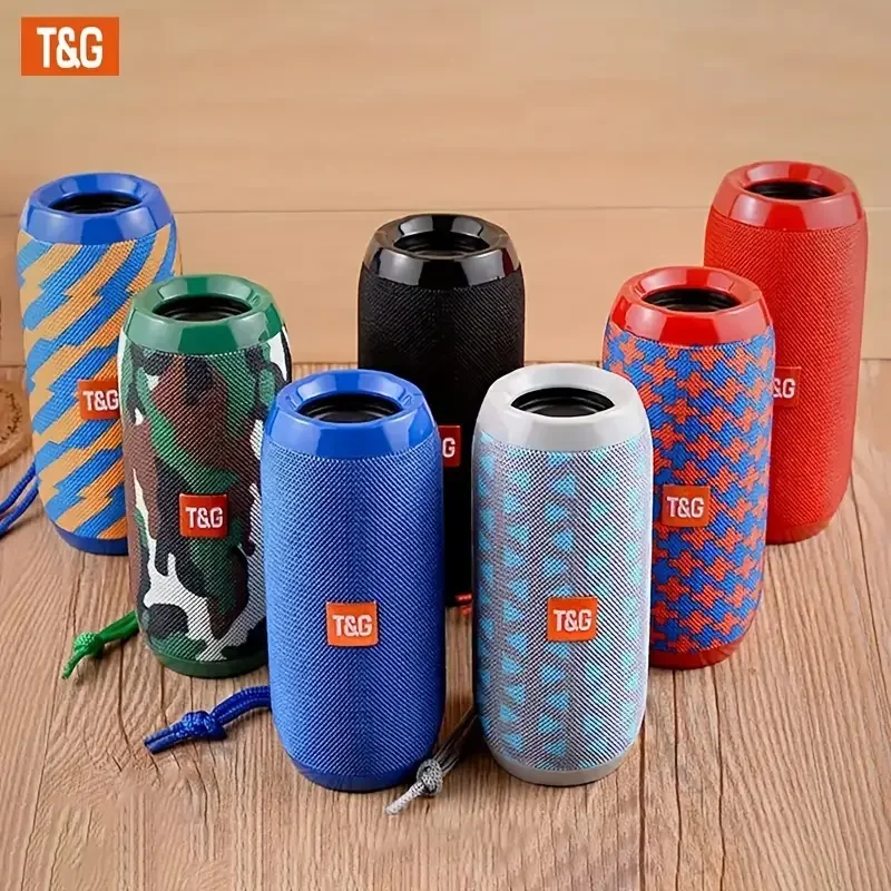 TG117 Tragbarer Outdoor-Bluetooth-Lautsprecher, IPX4, eingebautes Mikrofon, kompatibel mit FM, TF-Karte und USB-Anschluss