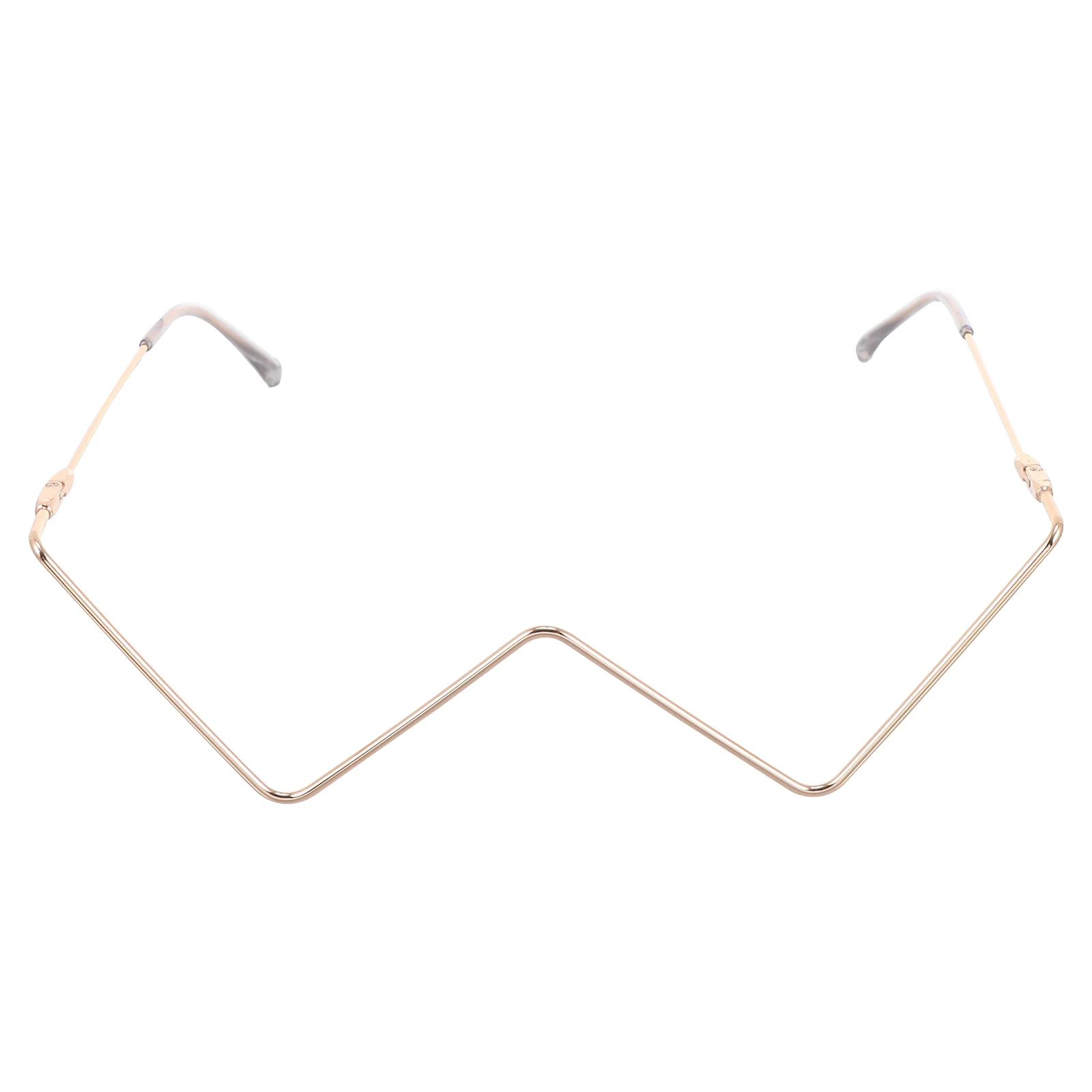 

Metal Decorative Eyeglasses Frames Without Lenses Lightweight Stylish Rimless for Women Party Banquet Cosplay Accessories