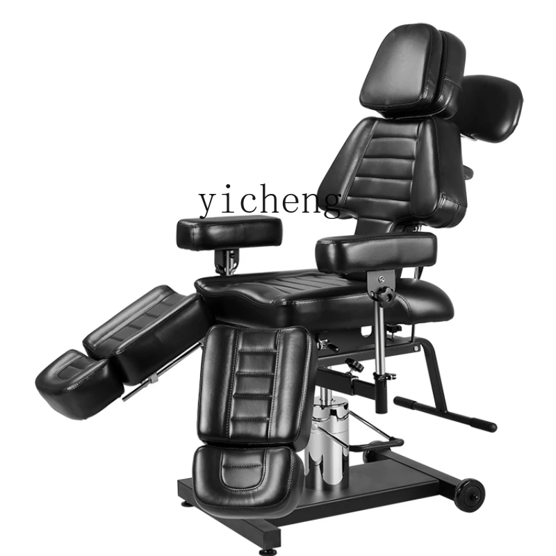 YY Tattoo Shop Special Hydraulic Facial Bed Lifting Physiotherapy Bed Working Tattoo Chair