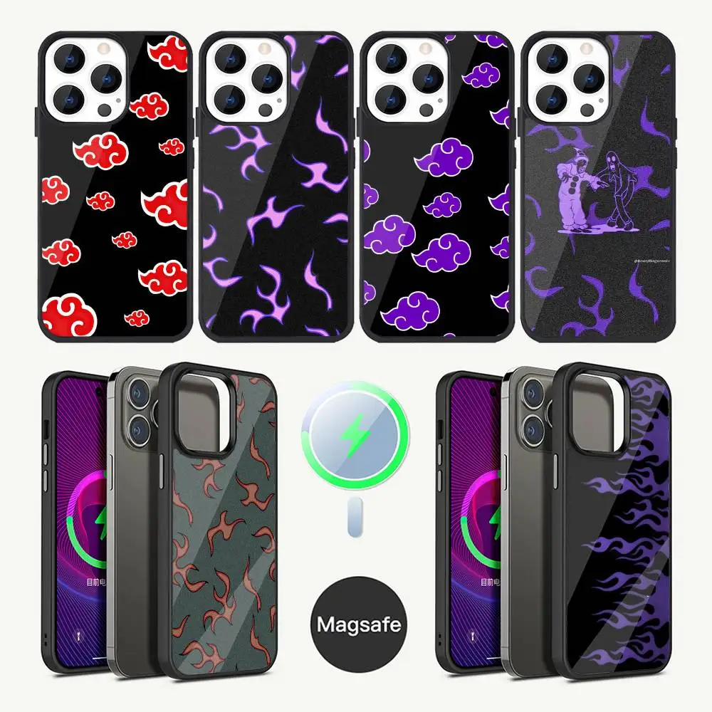 

Flame recolored Phone Case For iPhone 16,15,14,13,12,11,Plus,Pro,Max Mini Magsafe Magnetic Wireless Charging