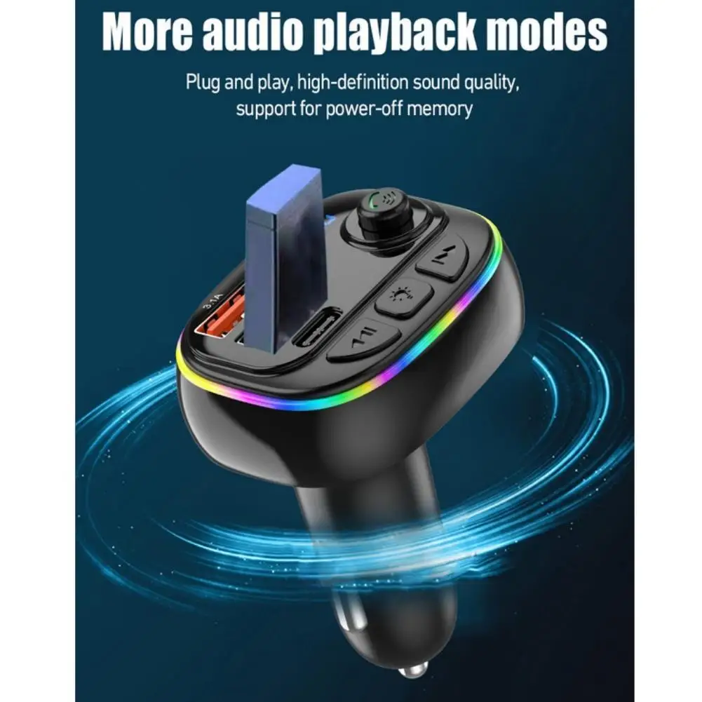 5V 3A Power Output Car USB MP3 Player FM Transmitter Charger Wireless Technology 5.4 Car Charger With Dual Ports