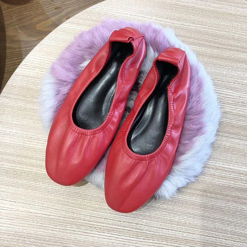 Grandma Shoe Female Flat Bottom Spring New Style Shallow Mouth Restoring Ancient Ways Ballet Shoe Female Single Shoe