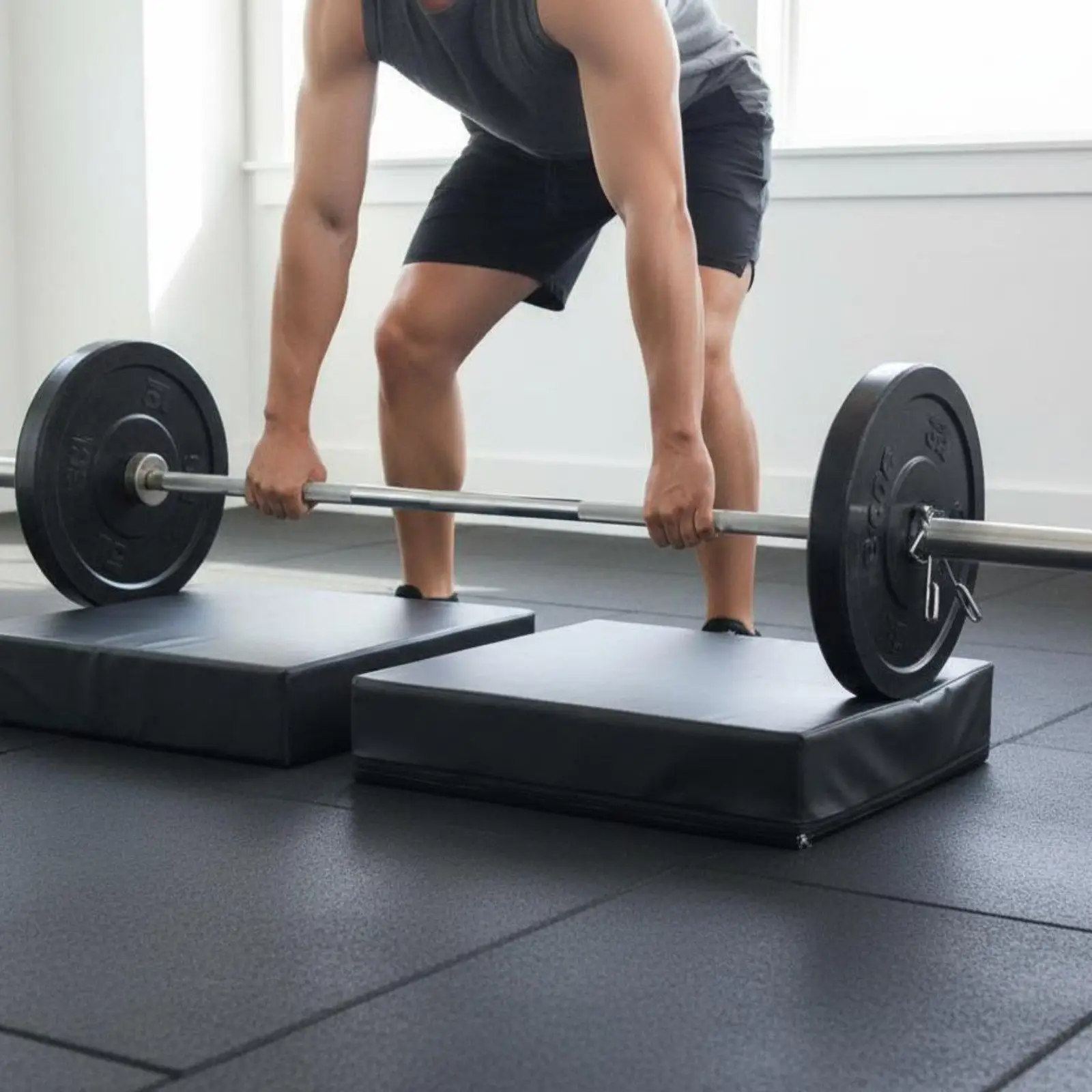 2 Pieces Barbell Drop Pad Noise Reducing Weightlifting Landing Pad Floor Protection Weightlifting Drop Pad for Weightlifters,