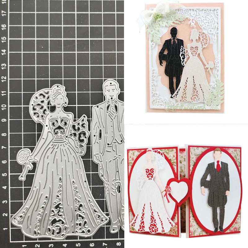 

Couple Metal Cutting Dies Stencil Scrapbook Album Stamp Paper Card Embossing Decor Craft Knife Mould