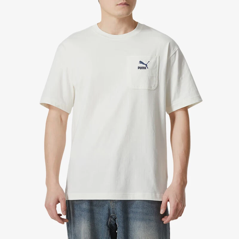 

Puma genuine New Men's and Women's Simple Pocket Fashion Short Sleeve T-Shirt 626858-65