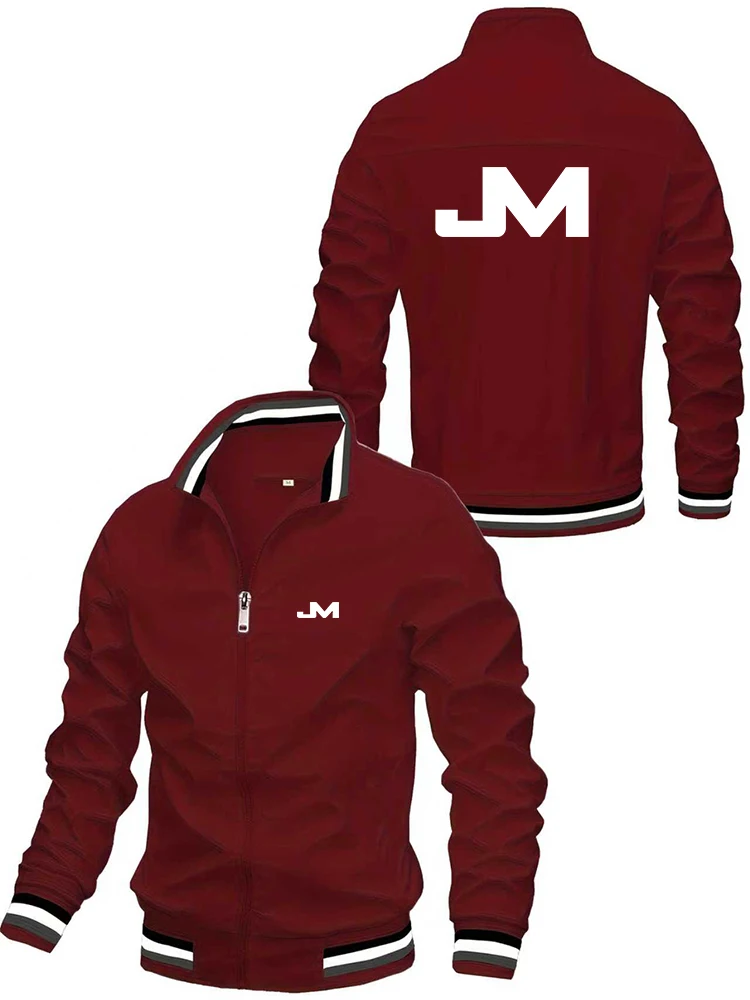 سترة رجالية كاجوال وعصرية مطبوعة، سترة بسحاب، طية صدر السترة بأكمام طويلة للربيع والخريف، نمط فضفاض ورياضي #5