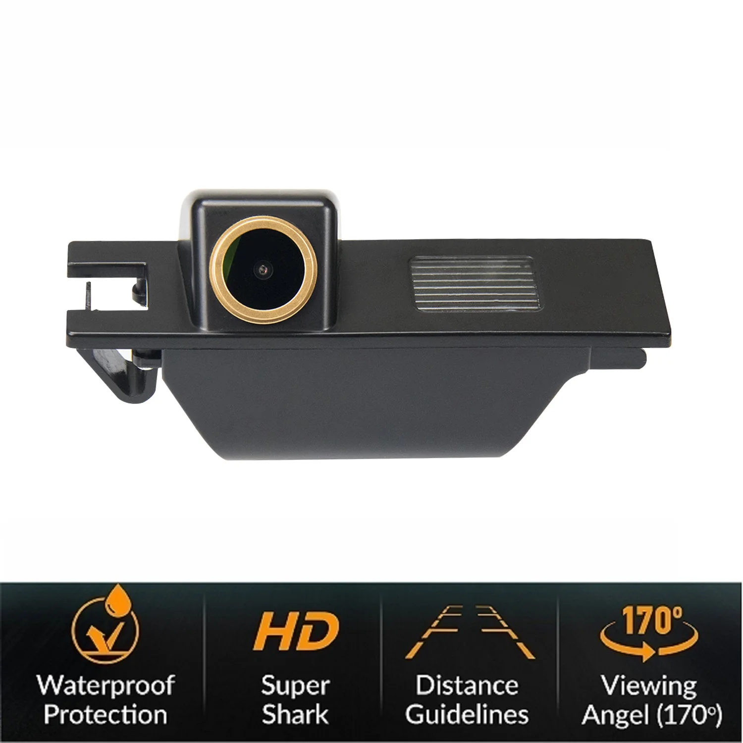 HD 1280*720p Rear View Golden Camera for Opel Astra H J Corsa Meriva Vectra Zafira Insignia FIAT Grande Buick Regal ,Waterproof