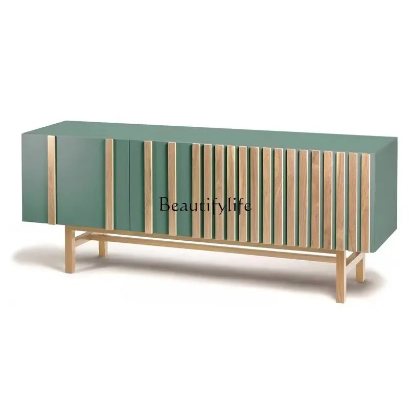

FG10*Nordic light luxury TV cabinet personalized creative fashion paint wood color bedroom TV cabinet