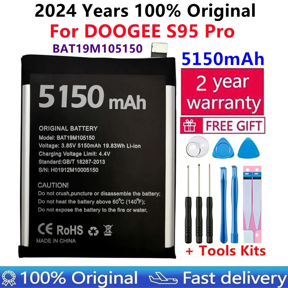 100% New Original For DOOGEE S95 Pro BAT19M105150 Replacement 5150mAh Parts Backup Battery For DOOGEE S95 Pro Smart Phone