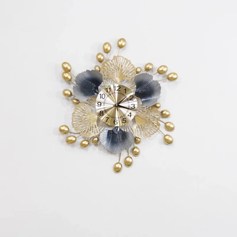 

Роскошные настенные часы с механизмом, металлические, эстетичные, для спальни, креативные, большие, модные, для декора дома