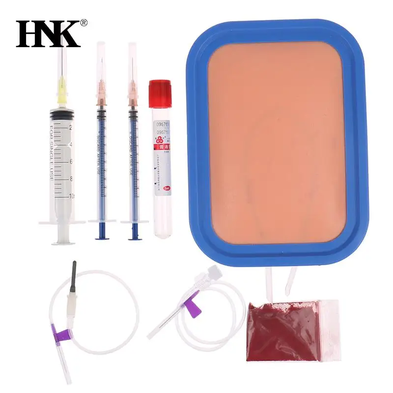 Nurses Learn Intravenous Venipuncture IV Injection Training Package Pad Silicone Wound Skin Suture Training Model