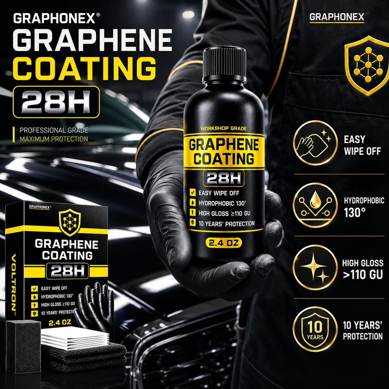 Graphene Nano Ceramic Coating  - огляд і ціна Car Wax Ceramic Coating
