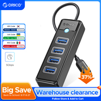 ORICO-Multi Type C Splitter 4 Ports USB 3.0 HUB 5Gbps High Speed OTG Adapter for PC Computer Accessories Macbook Pro