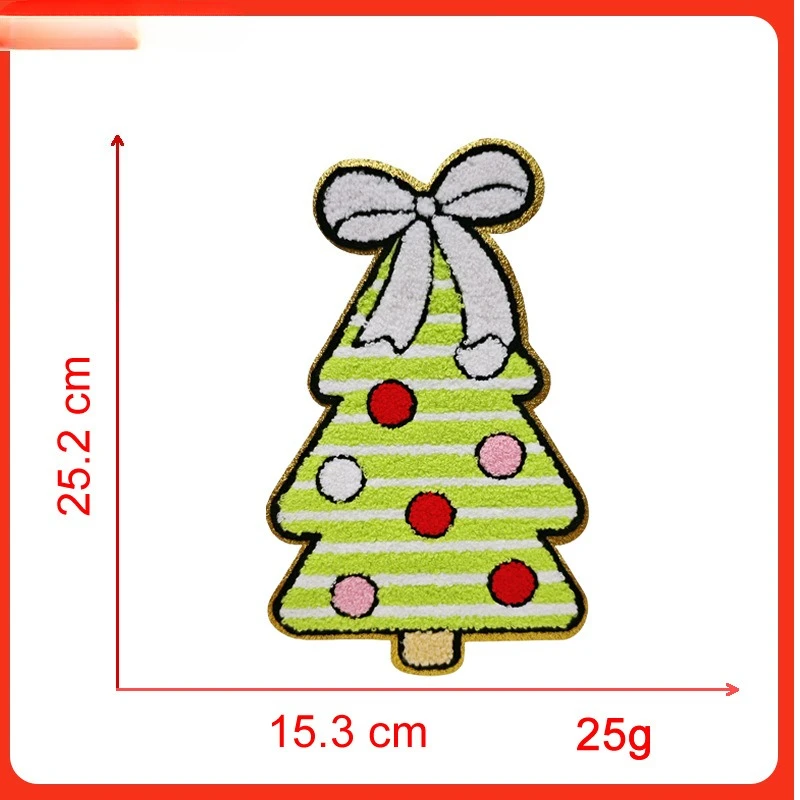 1 قطعة كبيرة مرح مشرق الكي التصحيح عيد الميلاد المطرزة النسيج التصحيح هوديي سترة شجرة عيد الميلاد سانتا كلوز التصحيح الديكور