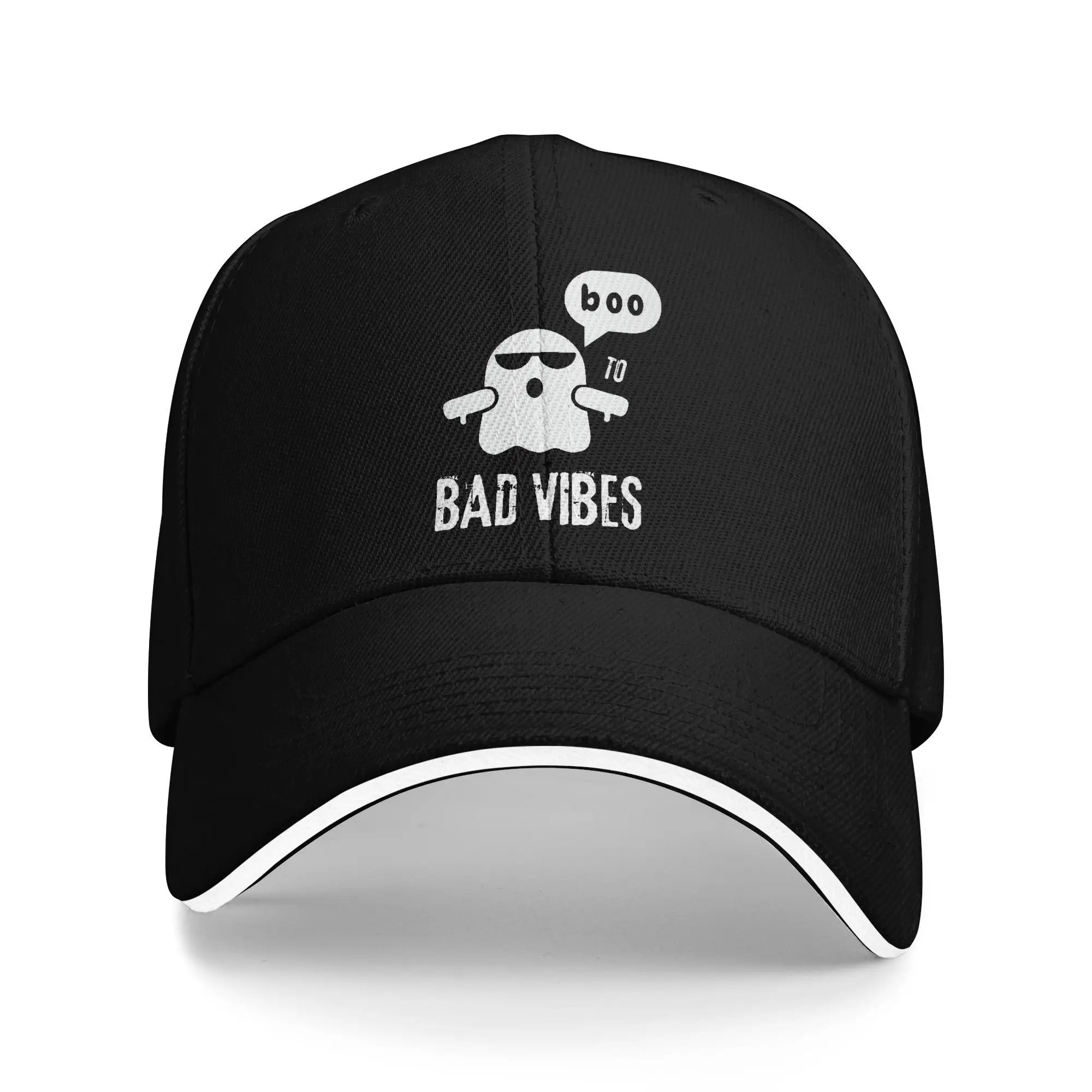 

Бейсбольная кепка «Призрак неодобрения» Boo to Bad Vibes Модная шляпа дальнобойщика Летние бейсболки унисекс для подростков для занятий спортом на открытом воздухе