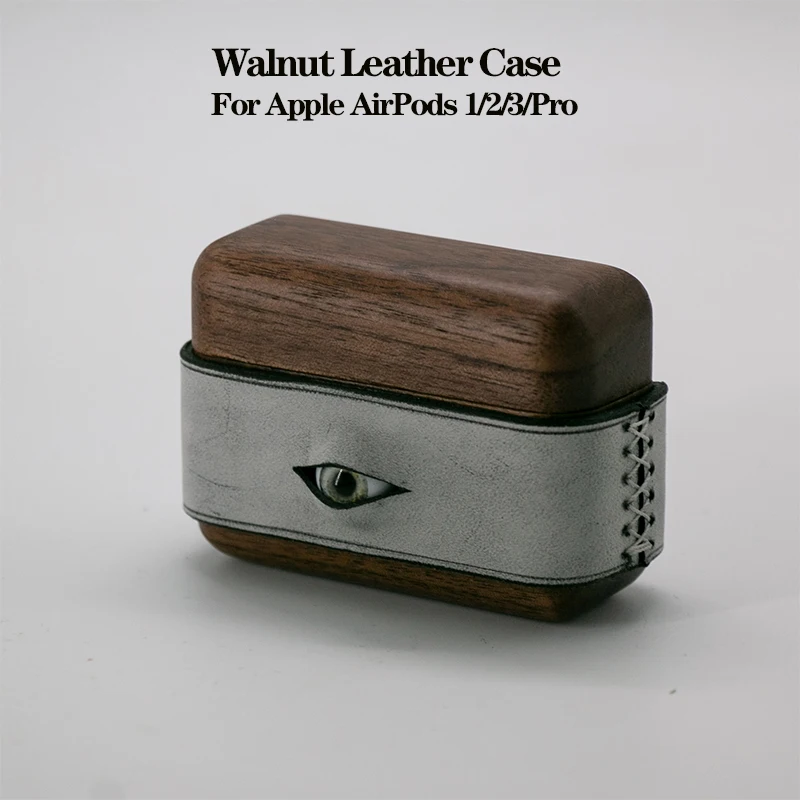 Walnut Wood Italian Waxed Leather Case For Apple AirPods Pro Luxury New Protective Cover for AirPods Pro 2 Case 2022