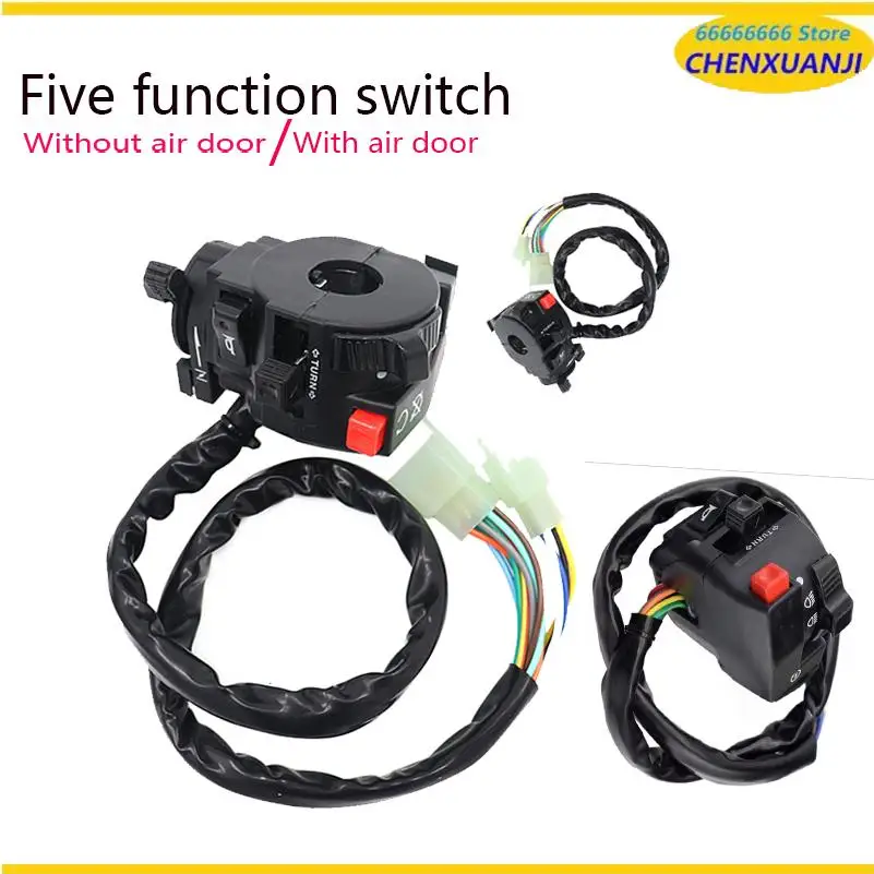 Function Kill Light Hi-Lo Beam Electric Start Switch for 50cc 70cc 90cc 110cc 125cc 150cc ATV Quad Pit Bike Buggy Go Kart