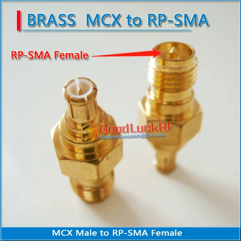 MCX męski do RP-SMA RP SMA RPSMA wtyk żeński MCX do SMA 50ohm RF Adaptery złącza Gniazdo pozłacane Proste koncentryczne koncentryczne