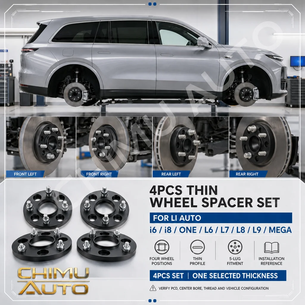 【CHIMU AUTO】FOR Li Auto i6 i8 ONE L6 L7 L8 L9 MEGA 5-Lug Thin Wheel Spacers 4PCS Set 15-40mm Selected Thickness