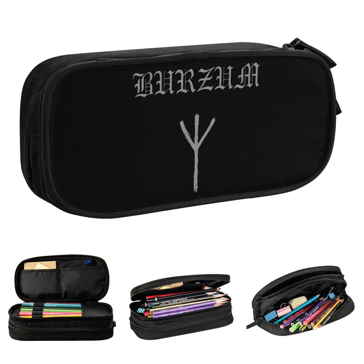 Burzum The Three Arrow Pencil Cases Pencilcases Pen Holder for Student Large Storage Pencil Bags School Gifts Stationery