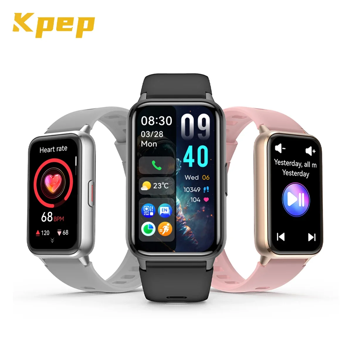 

KPEP Amoled Смарт-часы Монитор здоровья Ответ/Набор номера телефона Смарт-браслет Несколько спортивных фитнес-трекеров Водонепроницаемый умный браслет